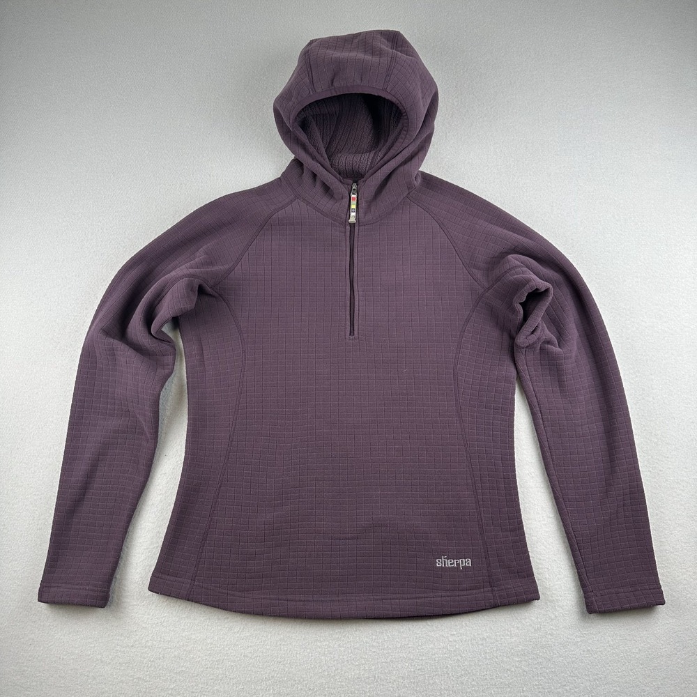 Sherpa Adventure Gear Purple Hoodie Fleece Long Sleeve 1/4 Zip Women's Size M